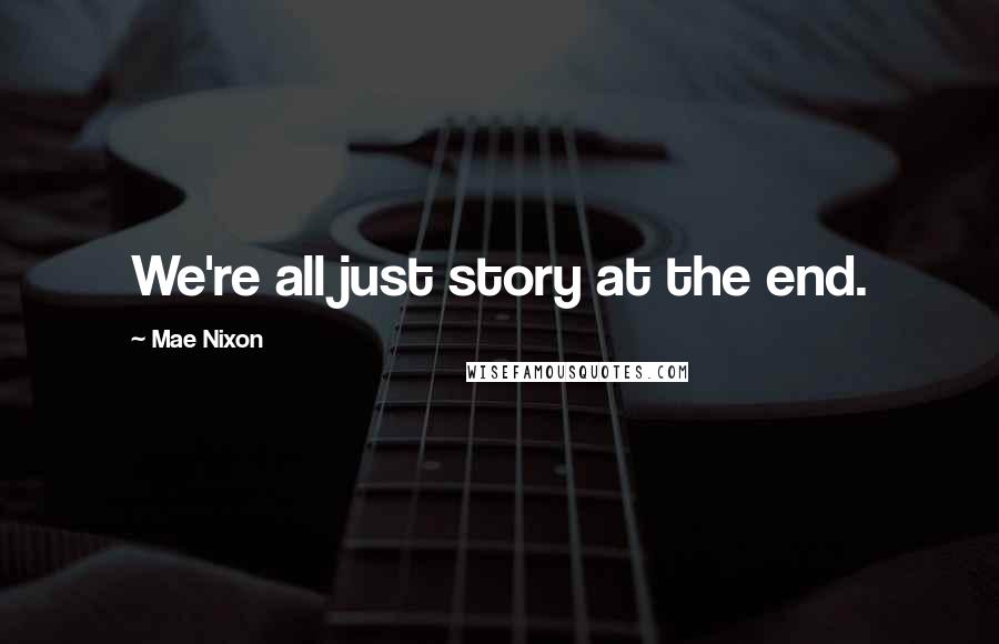 Mae Nixon Quotes: We're all just story at the end.