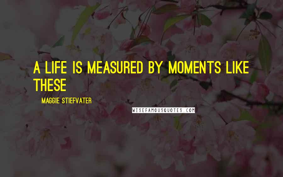 Maggie Stiefvater Quotes: a life is measured by moments like these