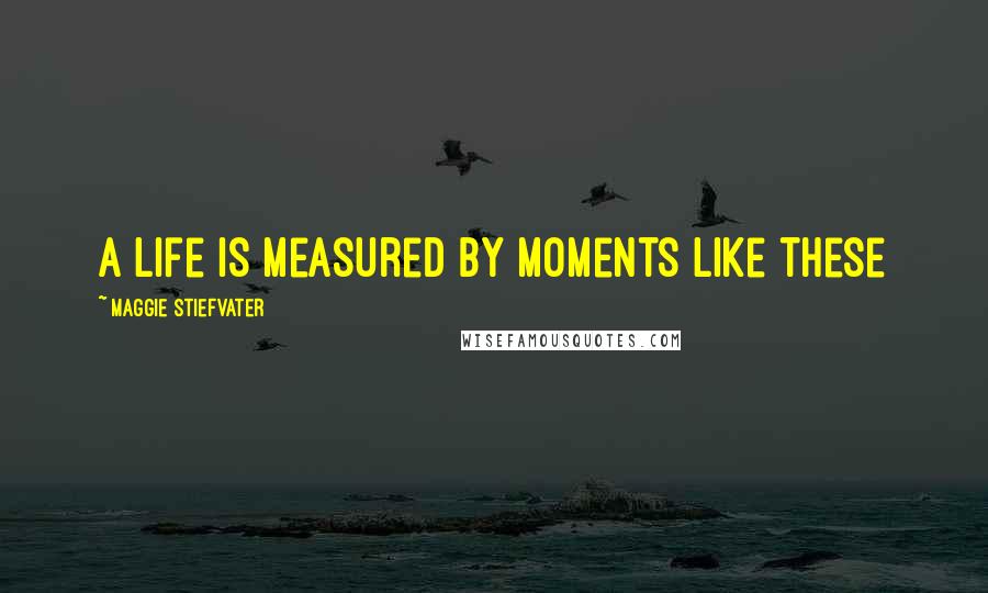 Maggie Stiefvater Quotes: a life is measured by moments like these