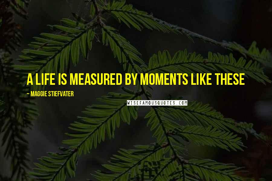 Maggie Stiefvater Quotes: a life is measured by moments like these