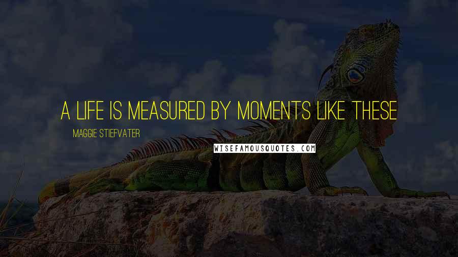 Maggie Stiefvater Quotes: a life is measured by moments like these