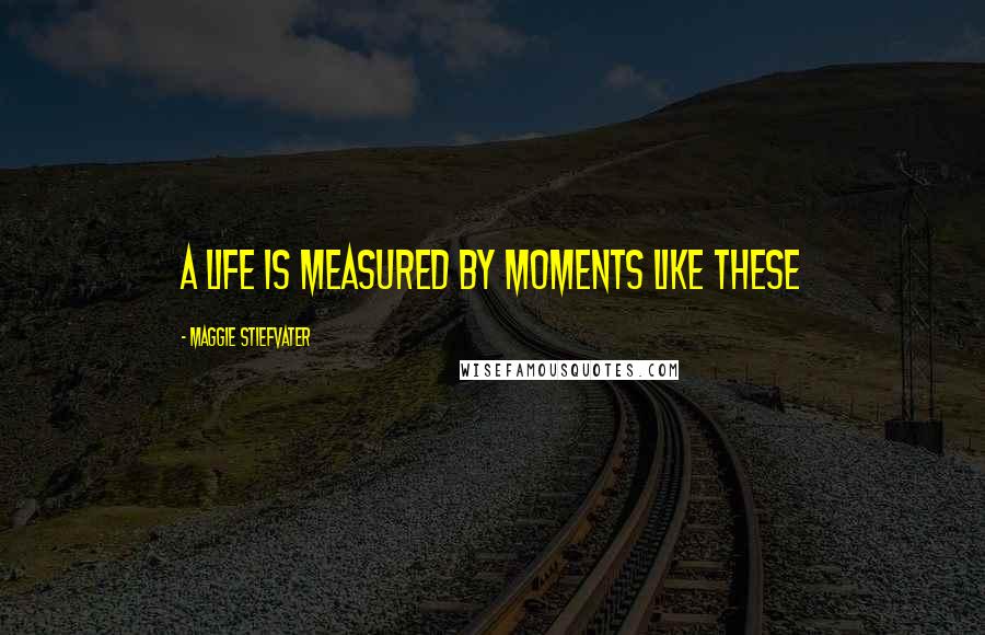 Maggie Stiefvater Quotes: a life is measured by moments like these