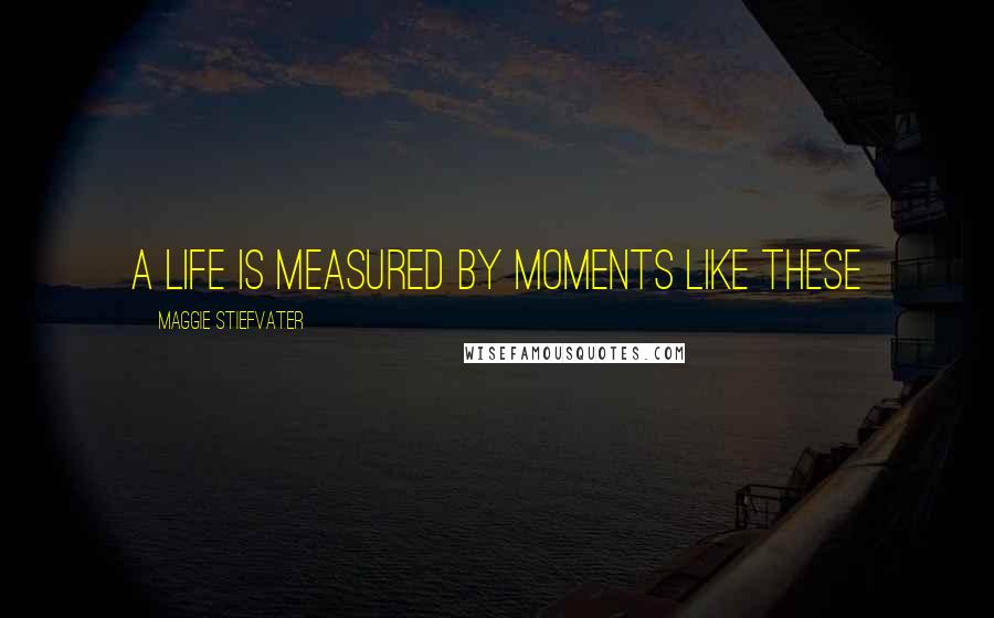 Maggie Stiefvater Quotes: a life is measured by moments like these