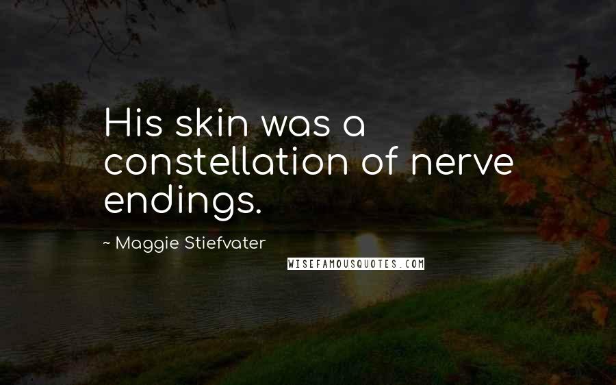 Maggie Stiefvater Quotes: His skin was a constellation of nerve endings.