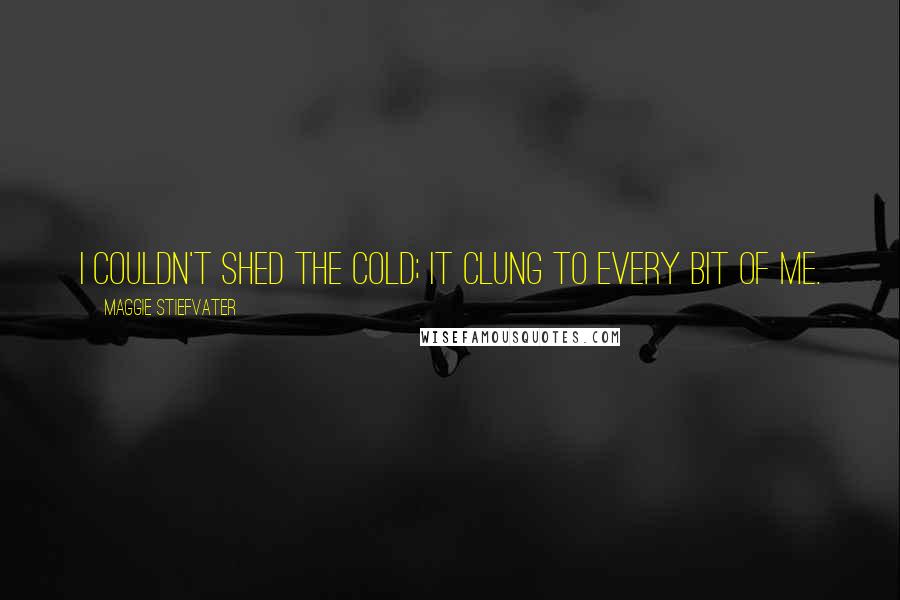 Maggie Stiefvater Quotes: I couldn't shed the cold; it clung to every bit of me.