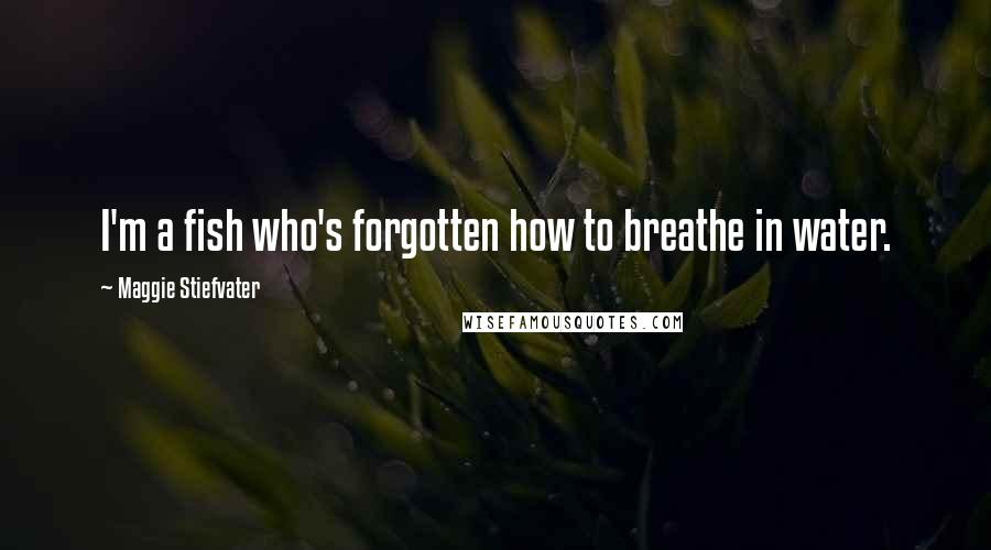 Maggie Stiefvater Quotes: I'm a fish who's forgotten how to breathe in water.