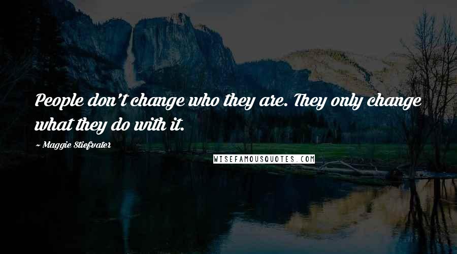 Maggie Stiefvater Quotes: People don't change who they are. They only change what they do with it.