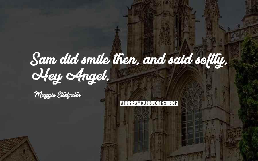 Maggie Stiefvater Quotes: Sam did smile then, and said softly, Hey Angel.