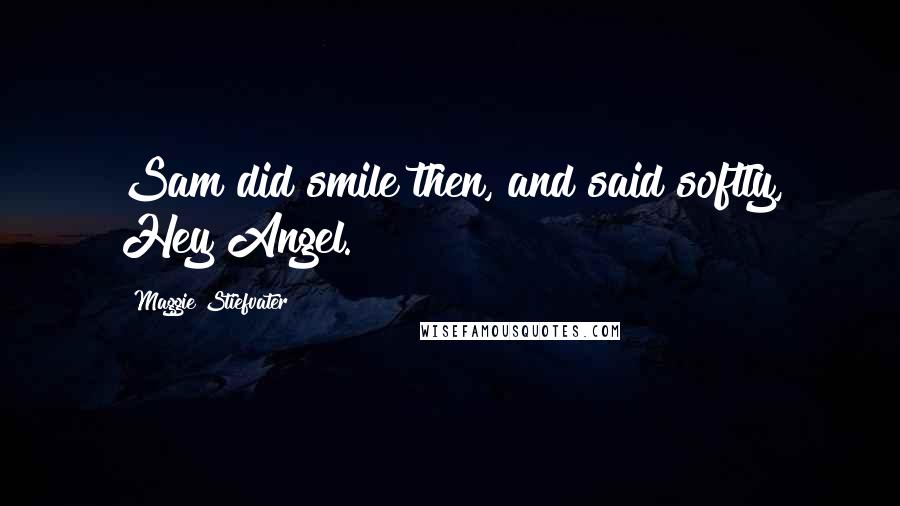 Maggie Stiefvater Quotes: Sam did smile then, and said softly, Hey Angel.