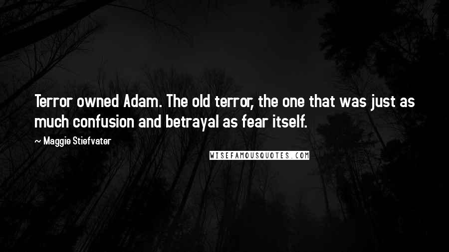 Maggie Stiefvater Quotes: Terror owned Adam. The old terror, the one that was just as much confusion and betrayal as fear itself.