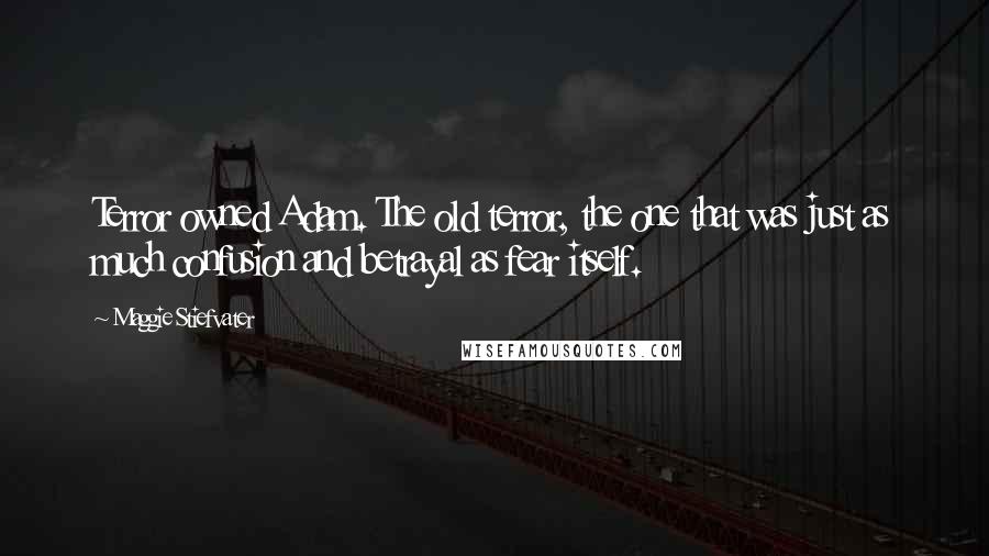 Maggie Stiefvater Quotes: Terror owned Adam. The old terror, the one that was just as much confusion and betrayal as fear itself.