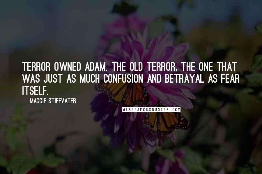 Maggie Stiefvater Quotes: Terror owned Adam. The old terror, the one that was just as much confusion and betrayal as fear itself.