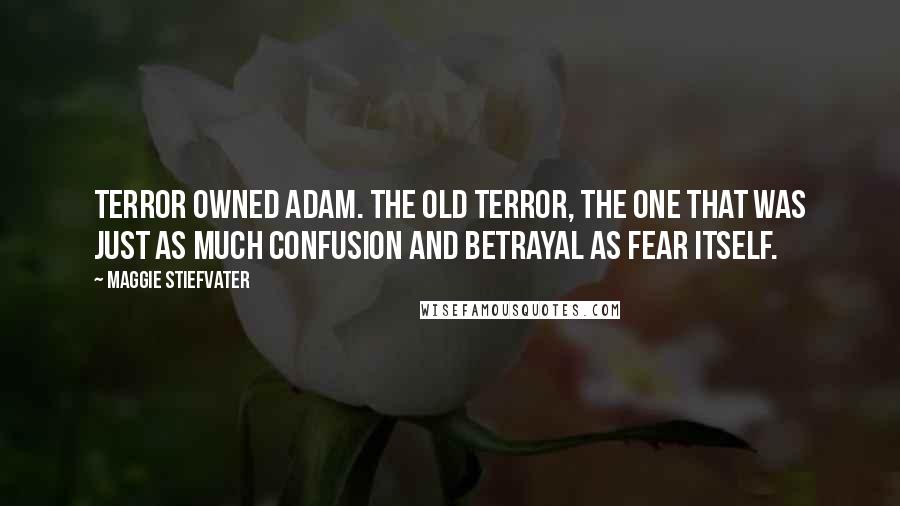 Maggie Stiefvater Quotes: Terror owned Adam. The old terror, the one that was just as much confusion and betrayal as fear itself.