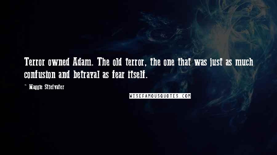 Maggie Stiefvater Quotes: Terror owned Adam. The old terror, the one that was just as much confusion and betrayal as fear itself.