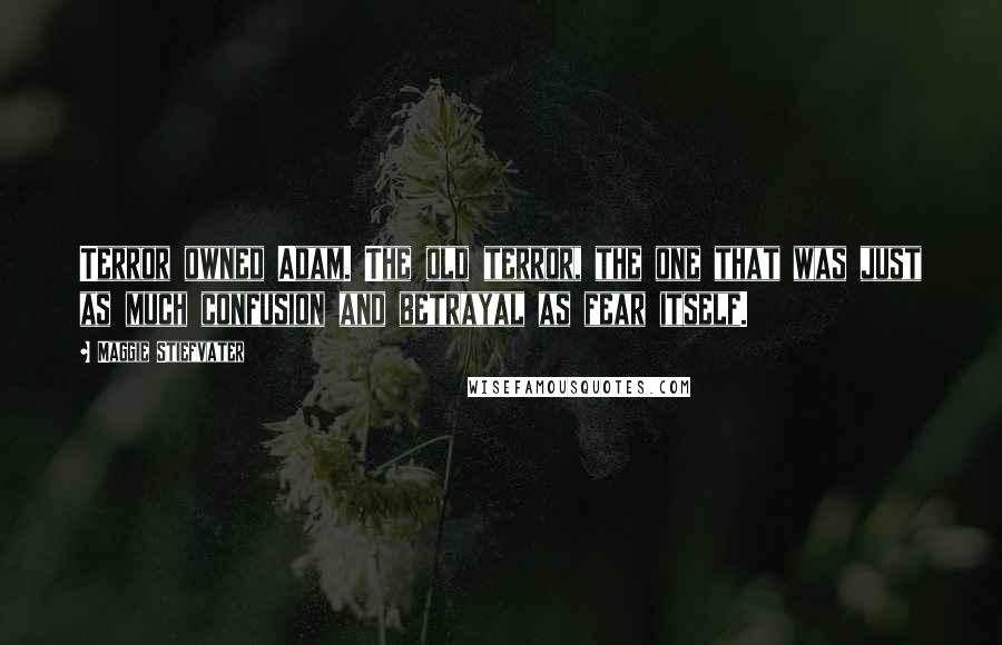 Maggie Stiefvater Quotes: Terror owned Adam. The old terror, the one that was just as much confusion and betrayal as fear itself.
