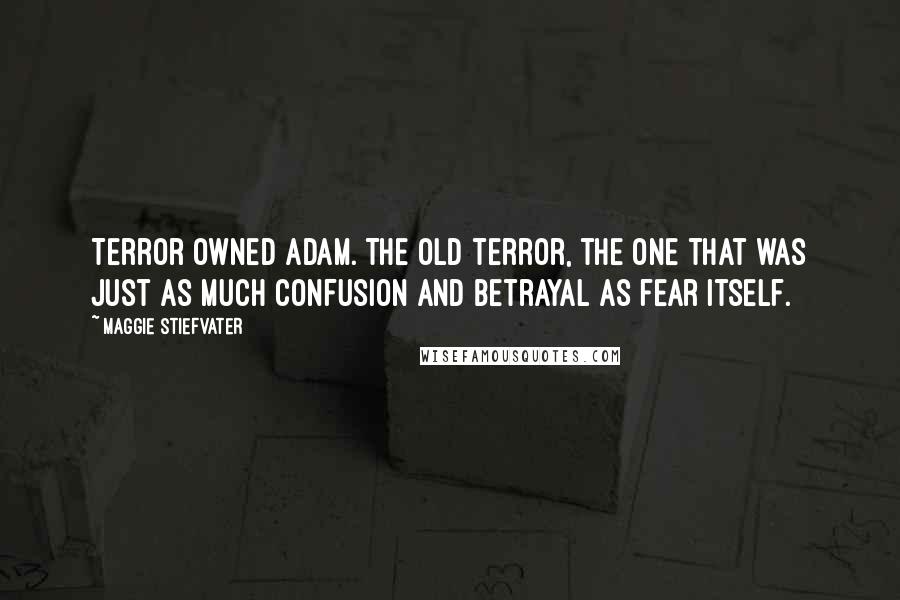 Maggie Stiefvater Quotes: Terror owned Adam. The old terror, the one that was just as much confusion and betrayal as fear itself.