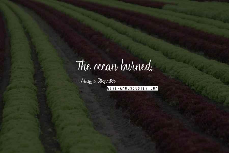 Maggie Stiefvater Quotes: The ocean burned.