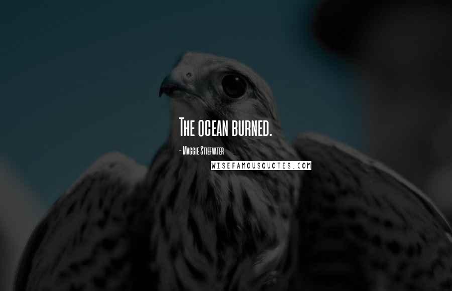 Maggie Stiefvater Quotes: The ocean burned.