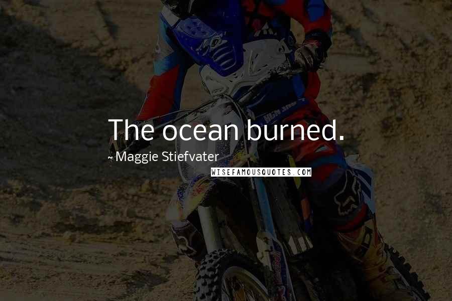 Maggie Stiefvater Quotes: The ocean burned.