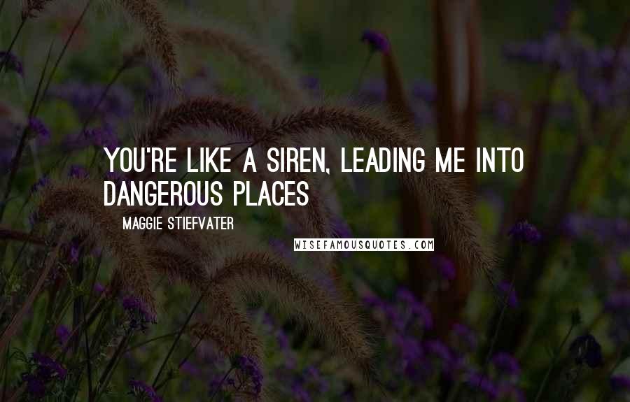 Maggie Stiefvater Quotes: You're like a siren, leading me into dangerous places