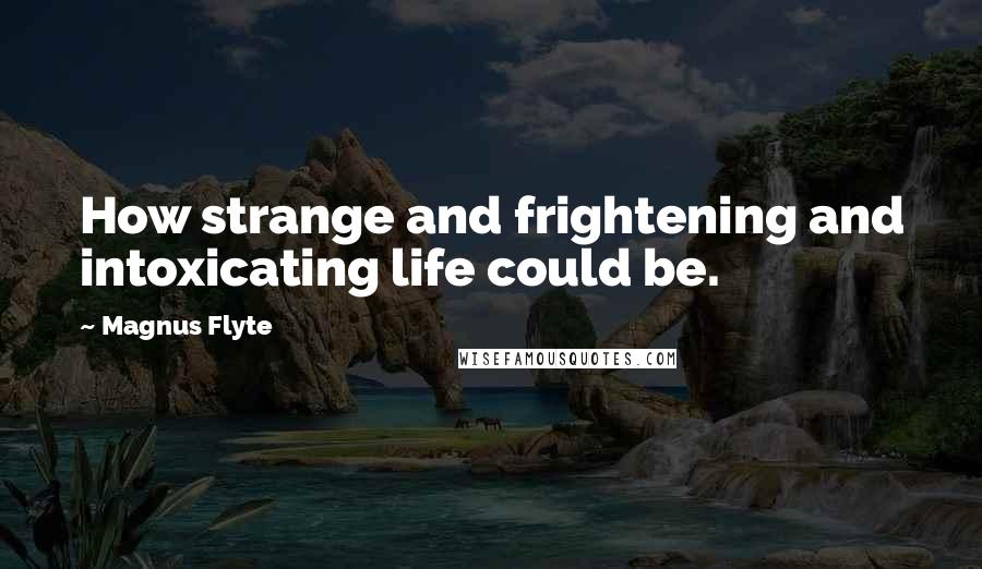 Magnus Flyte Quotes: How strange and frightening and intoxicating life could be.