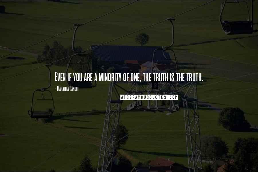 Mahatma Gandhi Quotes: Even if you are a minority of one, the truth is the truth.