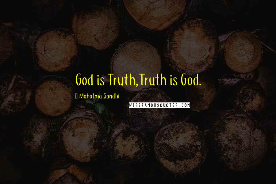 Mahatma Gandhi Quotes: God is Truth,Truth is God.