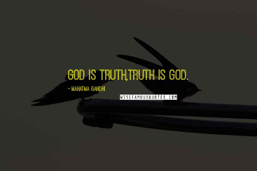 Mahatma Gandhi Quotes: God is Truth,Truth is God.