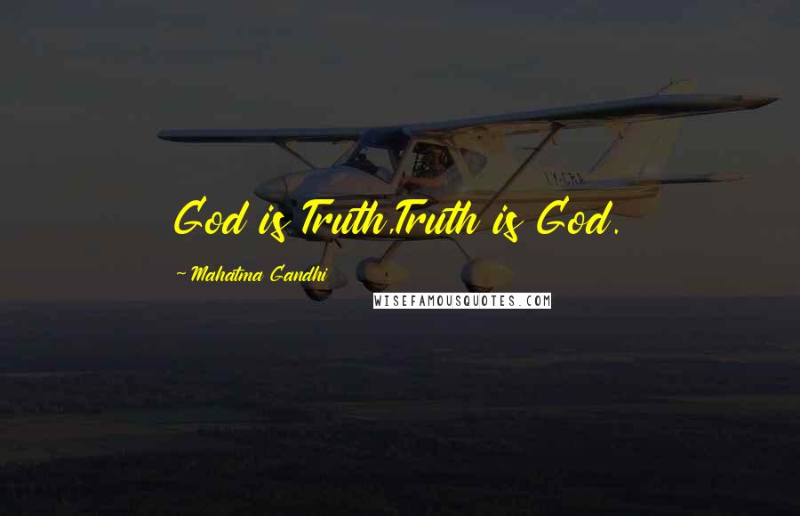 Mahatma Gandhi Quotes: God is Truth,Truth is God.