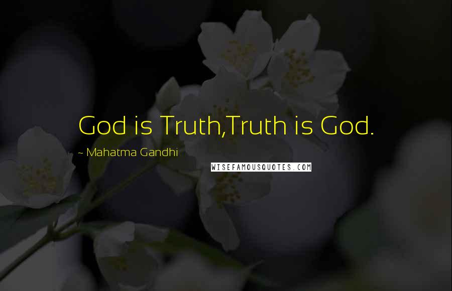 Mahatma Gandhi Quotes: God is Truth,Truth is God.