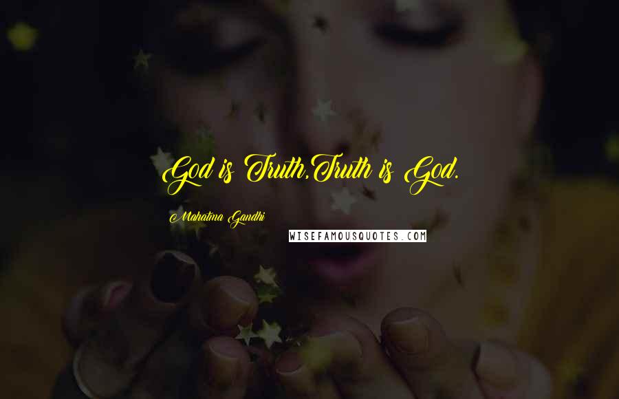 Mahatma Gandhi Quotes: God is Truth,Truth is God.