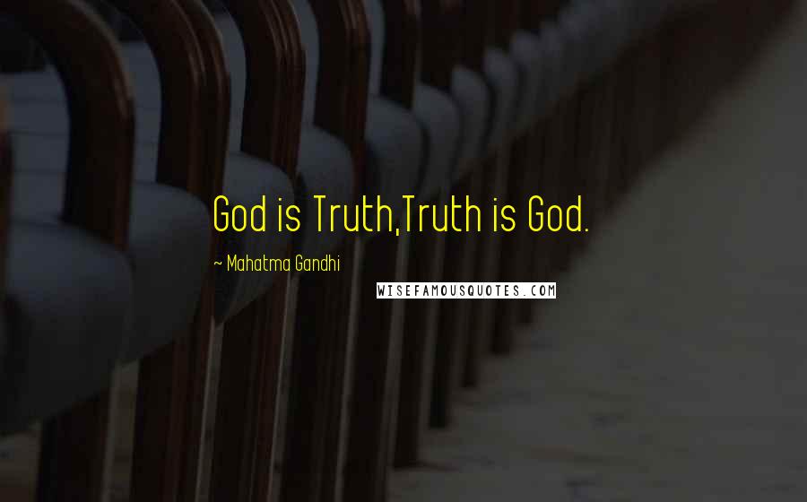 Mahatma Gandhi Quotes: God is Truth,Truth is God.