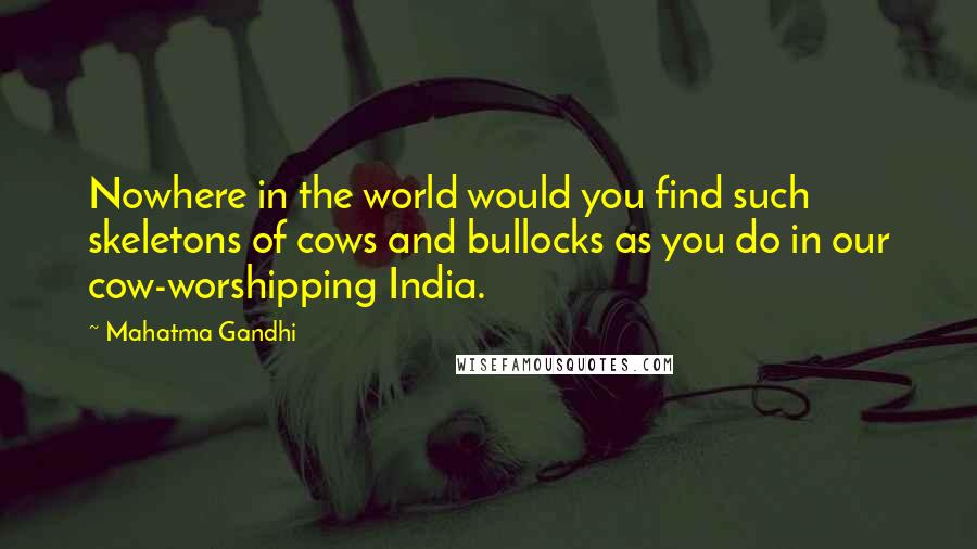 Mahatma Gandhi Quotes: Nowhere in the world would you find such skeletons of cows and bullocks as you do in our cow-worshipping India.