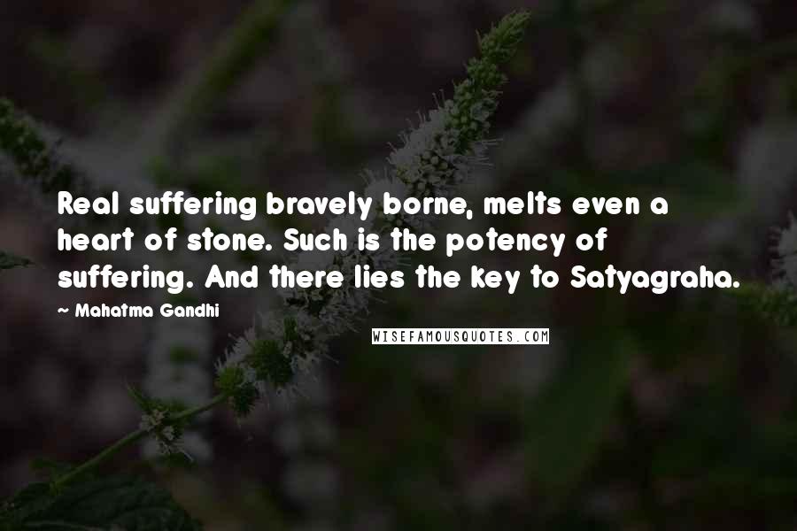 Mahatma Gandhi Quotes: Real suffering bravely borne, melts even a heart of stone. Such is the potency of suffering. And there lies the key to Satyagraha.