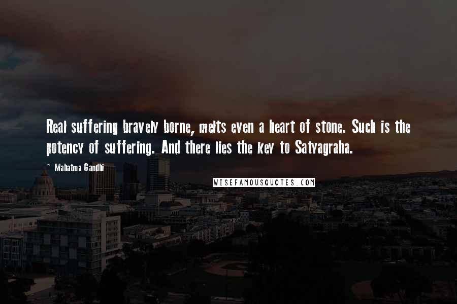 Mahatma Gandhi Quotes: Real suffering bravely borne, melts even a heart of stone. Such is the potency of suffering. And there lies the key to Satyagraha.