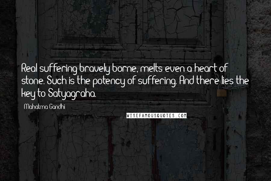 Mahatma Gandhi Quotes: Real suffering bravely borne, melts even a heart of stone. Such is the potency of suffering. And there lies the key to Satyagraha.