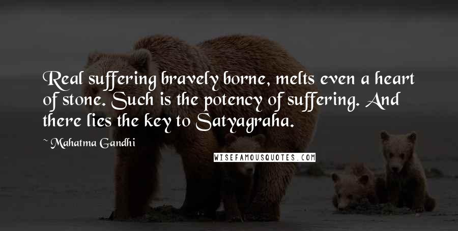 Mahatma Gandhi Quotes: Real suffering bravely borne, melts even a heart of stone. Such is the potency of suffering. And there lies the key to Satyagraha.