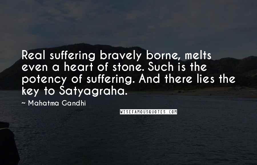 Mahatma Gandhi Quotes: Real suffering bravely borne, melts even a heart of stone. Such is the potency of suffering. And there lies the key to Satyagraha.