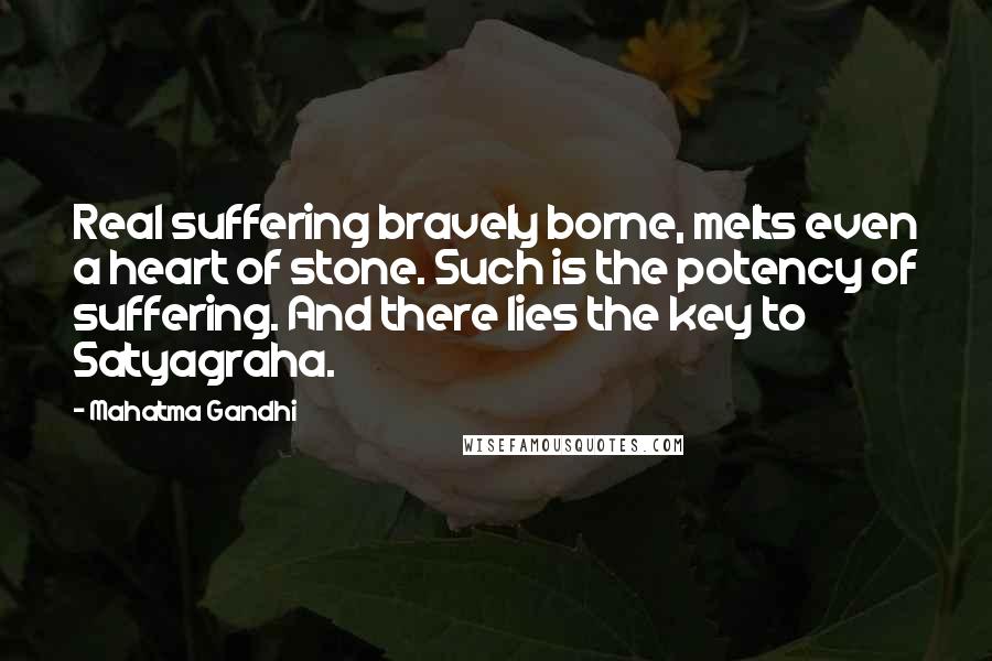 Mahatma Gandhi Quotes: Real suffering bravely borne, melts even a heart of stone. Such is the potency of suffering. And there lies the key to Satyagraha.