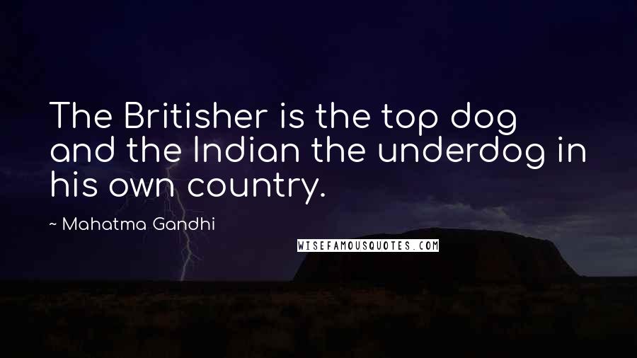 Mahatma Gandhi Quotes: The Britisher is the top dog and the Indian the underdog in his own country.