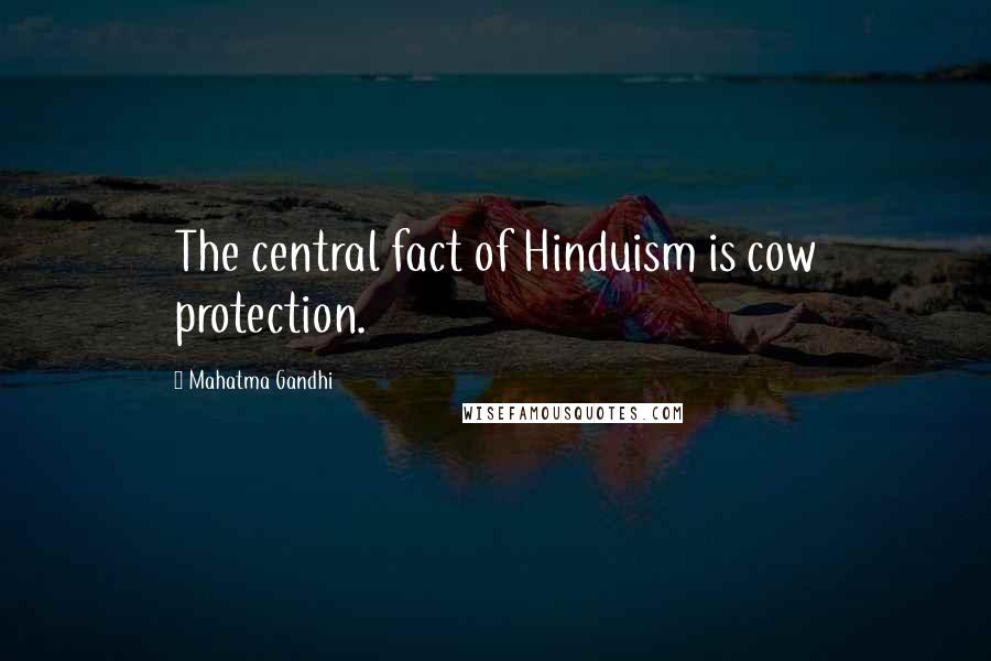 Mahatma Gandhi Quotes: The central fact of Hinduism is cow protection.