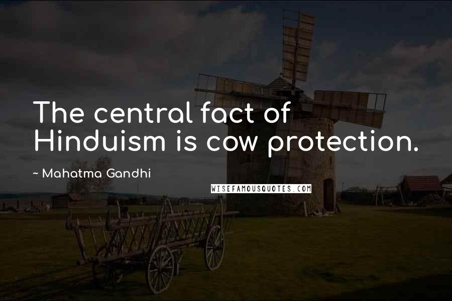 Mahatma Gandhi Quotes: The central fact of Hinduism is cow protection.