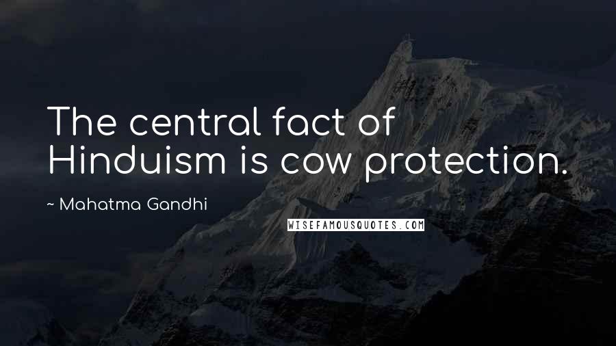 Mahatma Gandhi Quotes: The central fact of Hinduism is cow protection.