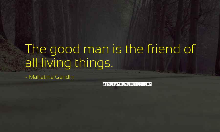 Mahatma Gandhi Quotes: The good man is the friend of all living things.