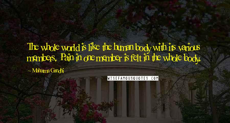 Mahatma Gandhi Quotes: The whole world is like the human body with its various members. Pain in one member is felt in the whole body.