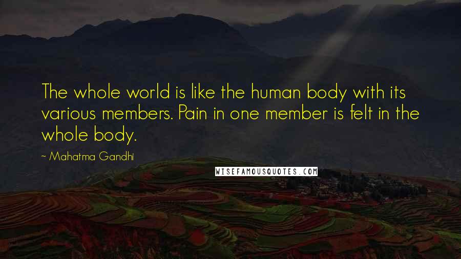 Mahatma Gandhi Quotes: The whole world is like the human body with its various members. Pain in one member is felt in the whole body.
