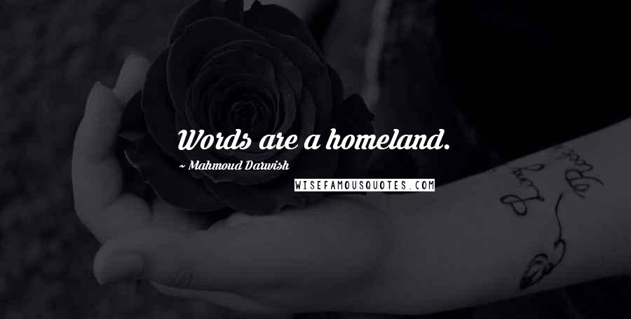 Mahmoud Darwish Quotes: Words are a homeland.