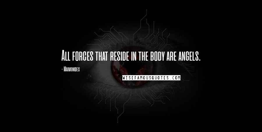 Maimonides Quotes: All forces that reside in the body are angels.