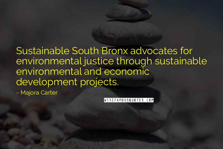 Majora Carter Quotes: Sustainable South Bronx advocates for environmental justice through sustainable environmental and economic development projects.