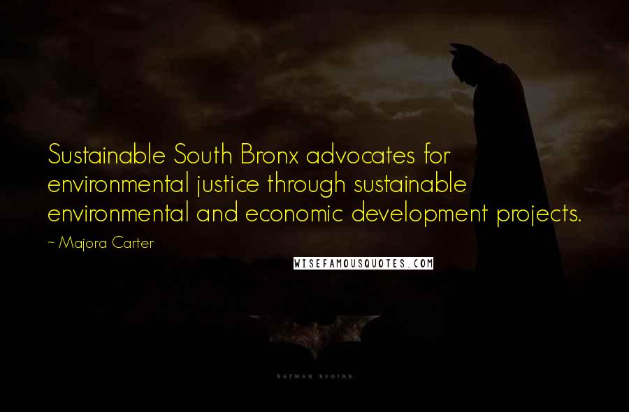 Majora Carter Quotes: Sustainable South Bronx advocates for environmental justice through sustainable environmental and economic development projects.